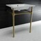Fauceture KVPB25227W87 Dreyfuss 25" Console Sink W/SS Leg (8", 3 Hole), Wht/Brass KVPB25227W87 - alternate 5